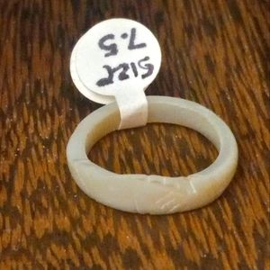 Mother of Pearl Shell Hand Carved Ring